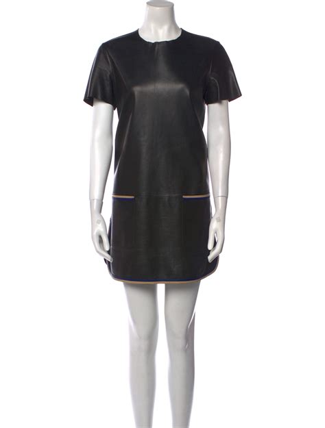 celine leather mini dress|WOMEN'S LUXURY LEATHER DRESSES AND SKIRTS .